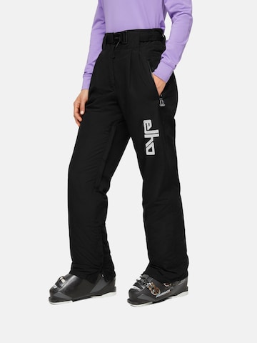 Regular Pantalon outdoor 'ENGADIN 89' elho en noir : devant