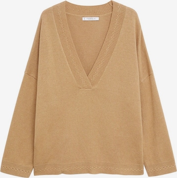 Pull-over MANGO en beige : devant