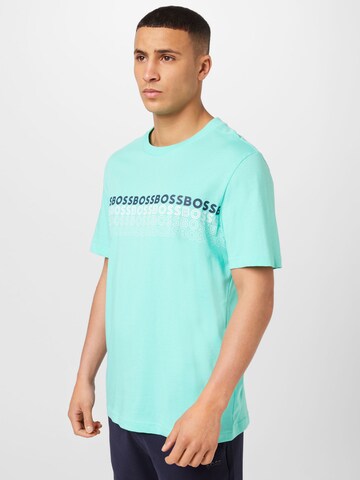 T-Shirt BOSS Green en bleu : devant