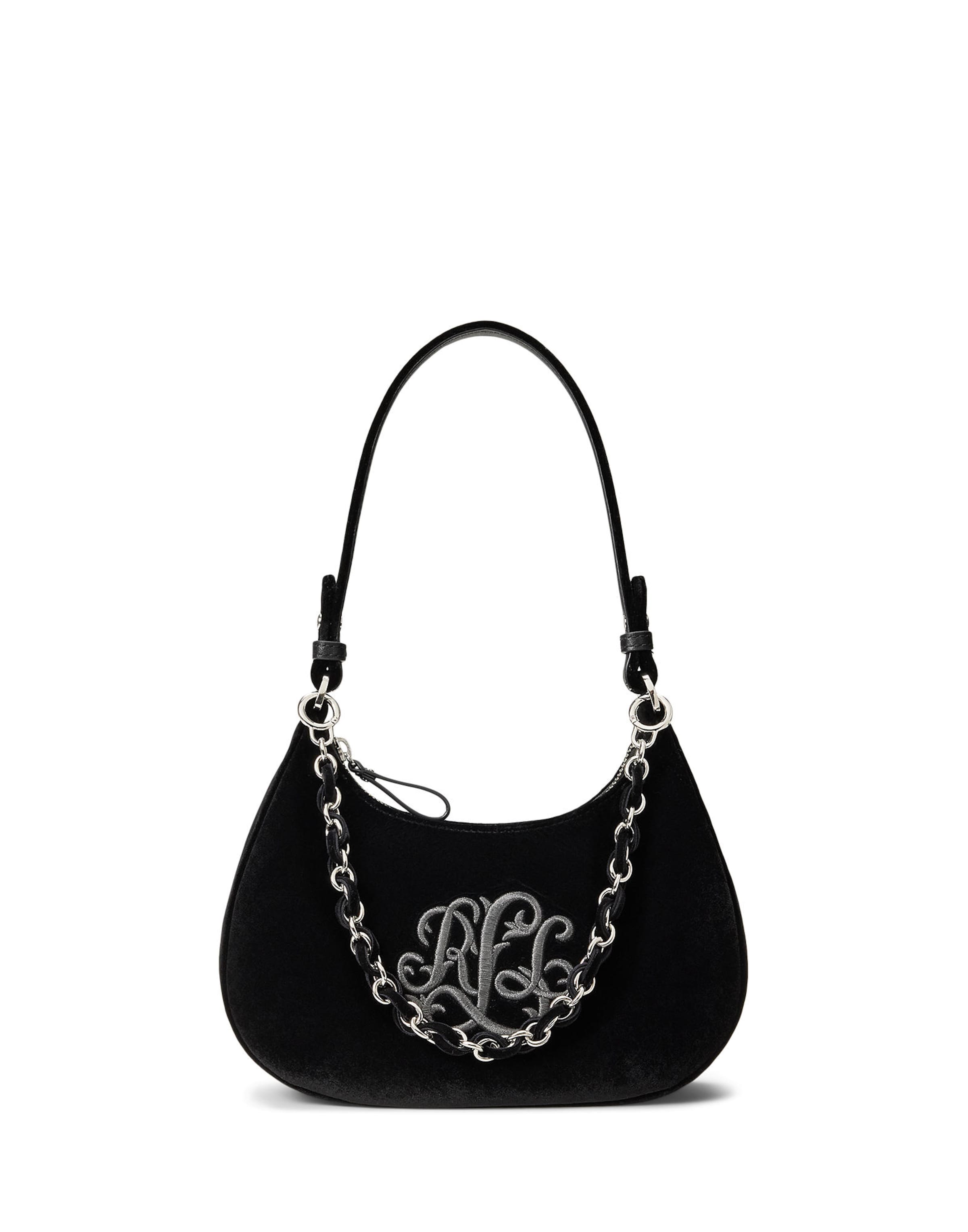 Borsa a spalla di Lauren Ralph Lauren in nero: frontale