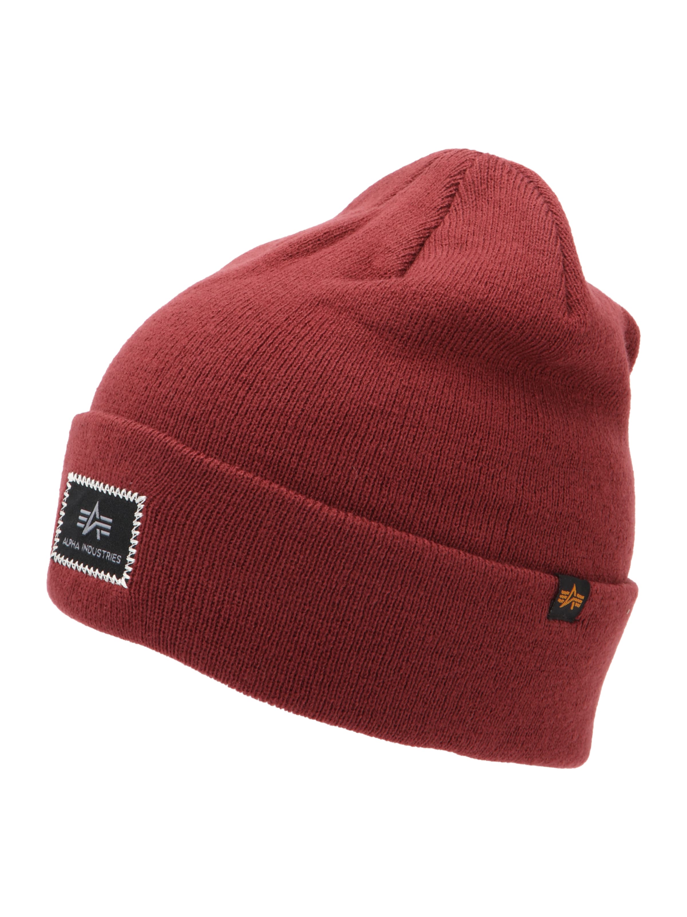 ALPHA INDUSTRIES Beanie 'X-Fit' in Beige / Burgundy / Black, Item view