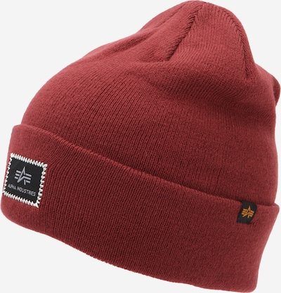 Megzta kepurė 'X-Fit' iš ALPHA INDUSTRIES, spalva – smėlio spalva / burgundiško vyno spalva / juoda, Prekių apžvalga