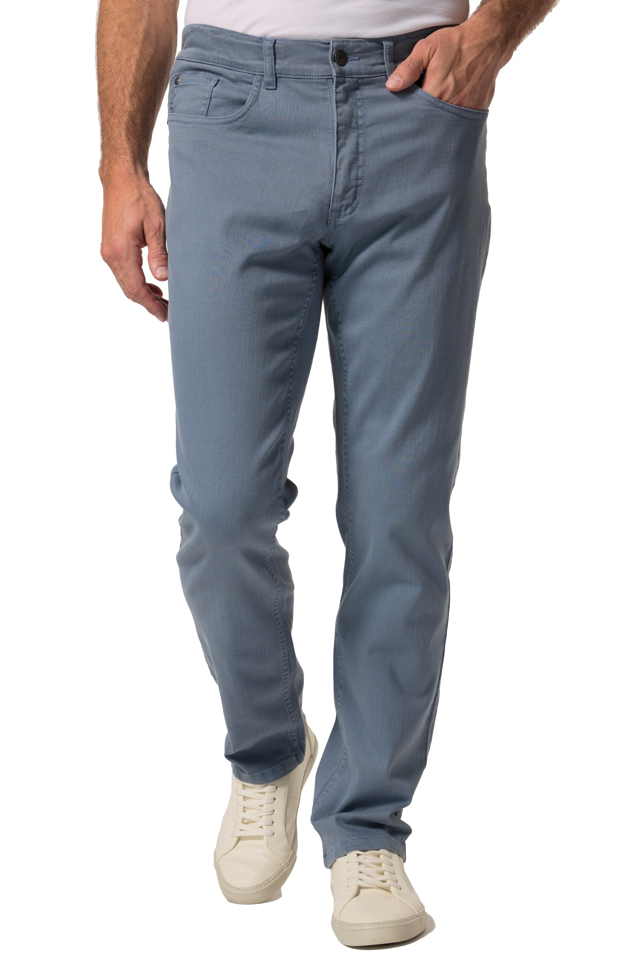 Boston Park Slimfit Jeans in Blauw: voorkant