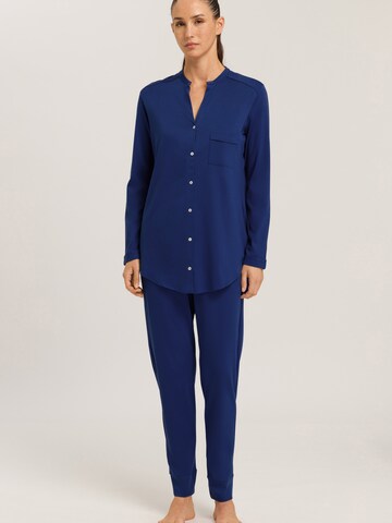 Hanro Pajama ' Pure Essence ' in Blue: front