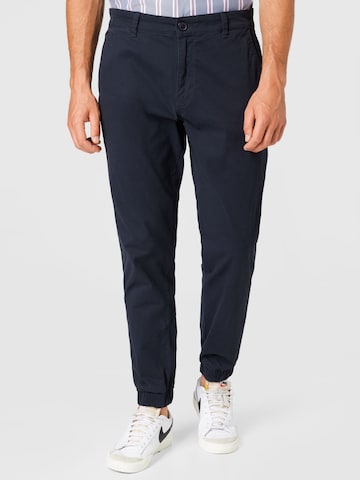 Only & Sons Tapered Chino Pants 'Cam' in Blue: front