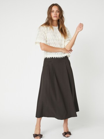 Jupe 'Luna' co'couture en marron