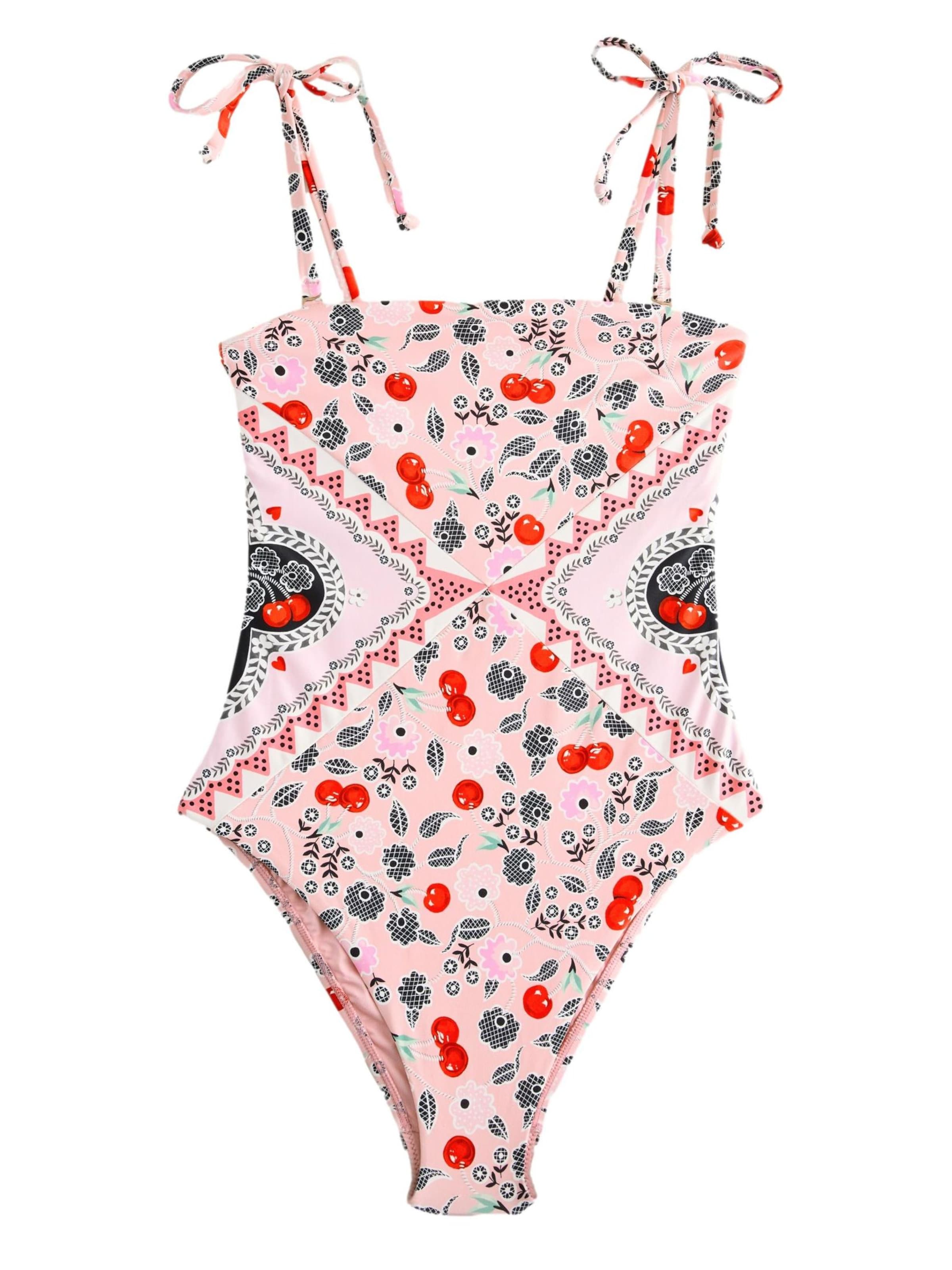 Next Бандо Купальник 'Cath Kidston' в Ярко-розовый: спереди