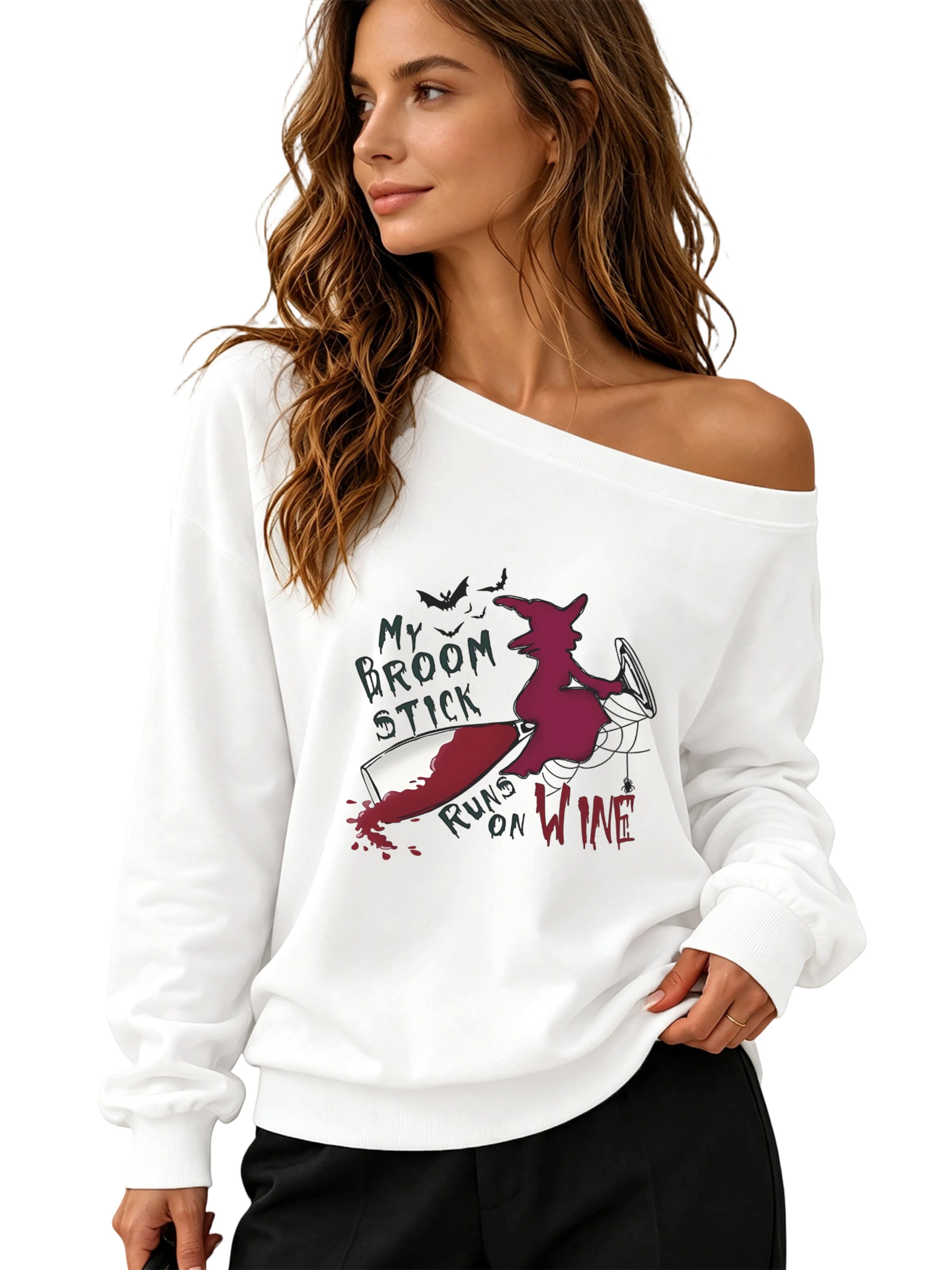 GORHEY Sweatshirt in Wit: voorkant
