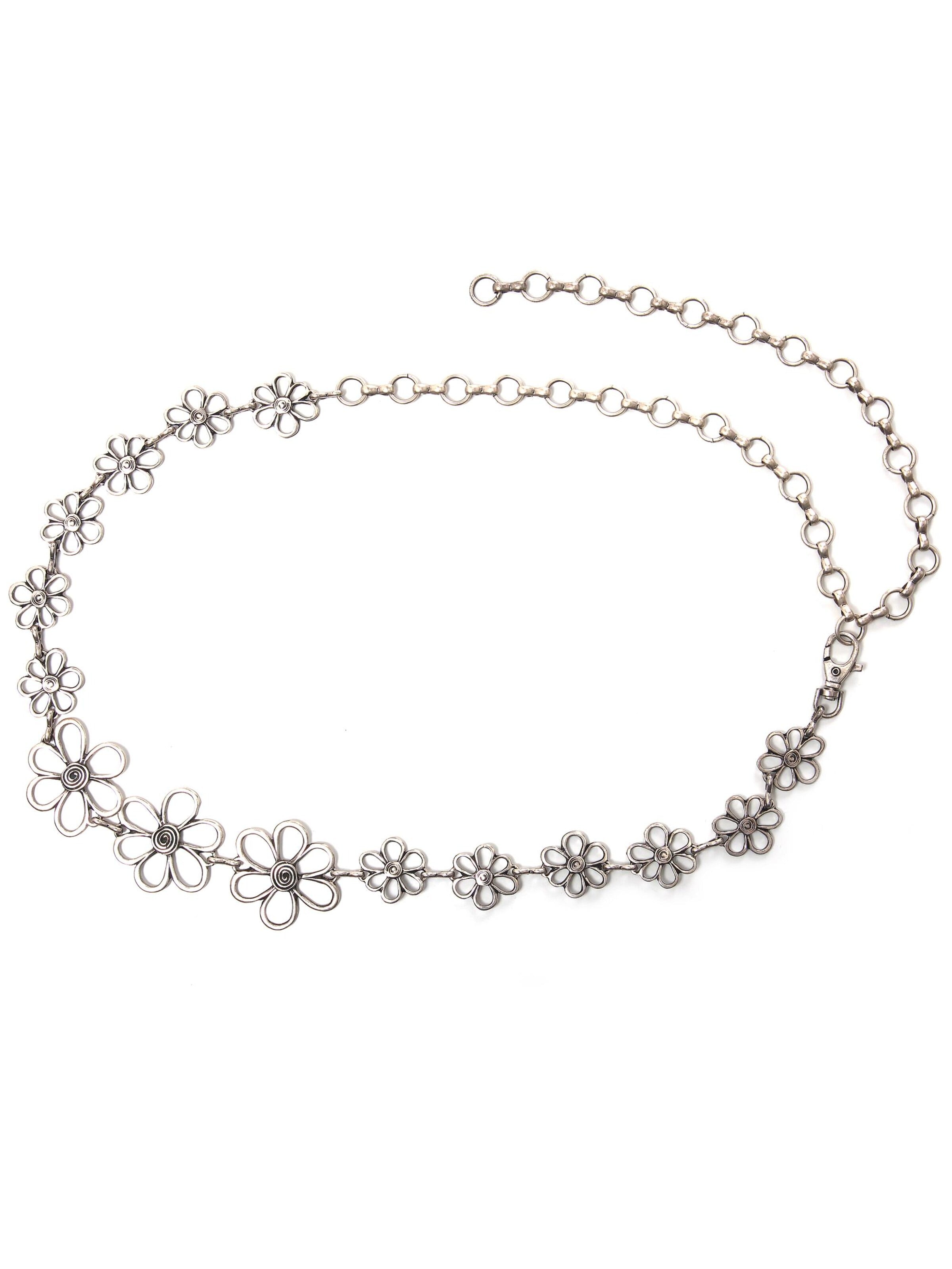 COLLEZIONE ALESSANDRO Belt 'Emma' in Silver: front