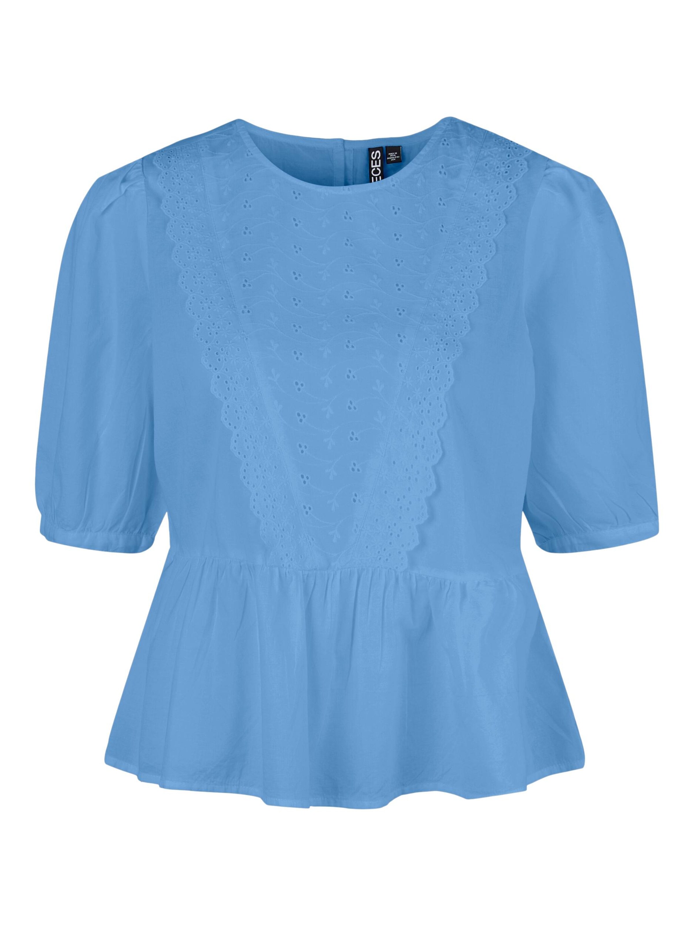 Frauen Blusen & Tuniken PIECES Bluse 'Vella' in Hellblau - QM02944 Frauen Blusen & Tuniken PIECES Bluse 'Vella' in Hellblau - QM02944