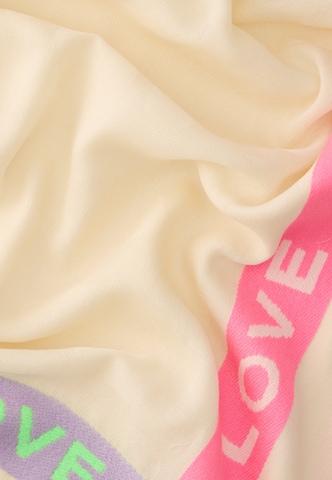 Zwillingsherz Scarf 'LOVE' in Beige