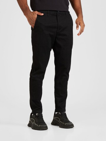 HOLLISTER - Regular Calças chino em preto: frente