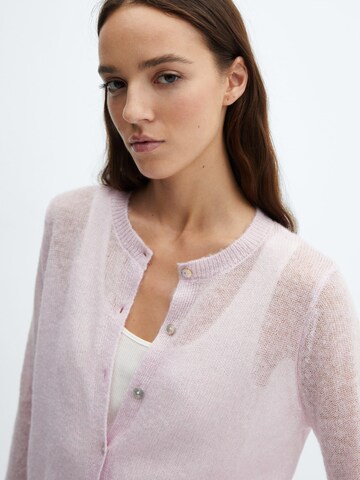 MANGO Knit Cardigan 'LEVIOSA' in Pink