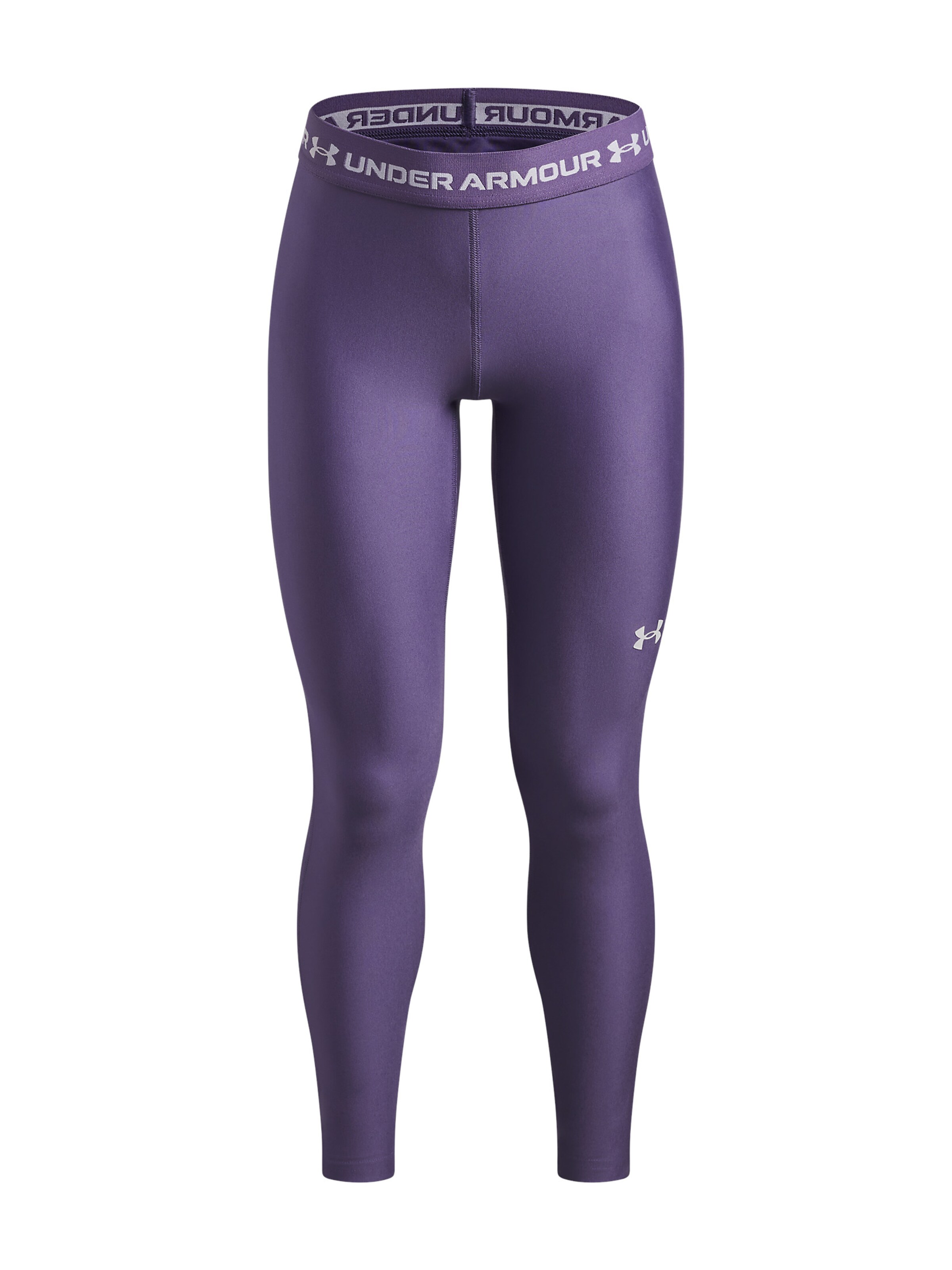 UNDER ARMOUR Workout Pants 'HeatGear' in Purple: front