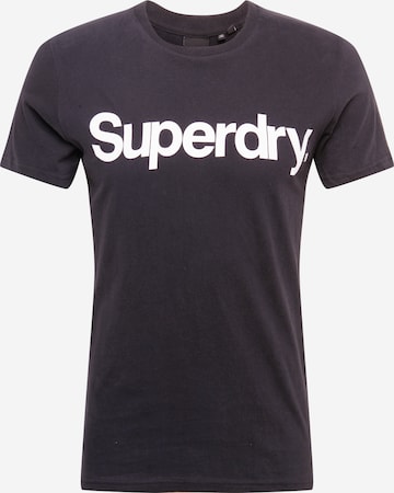 T-Shirt Superdry en noir : devant