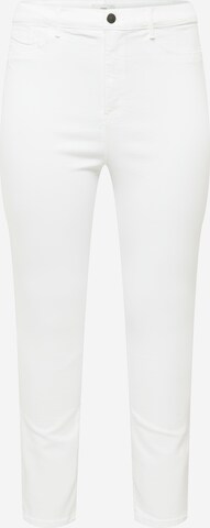 River Island Plus - Slimfit Calças de ganga em branco: frente