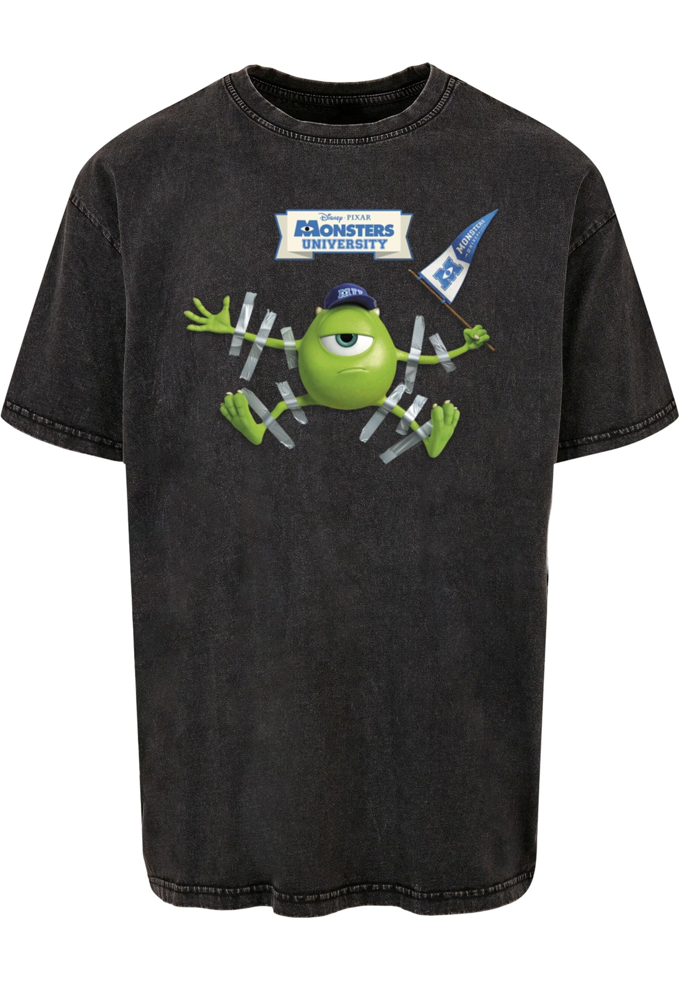ABSOLUTE CULT T-Shirt 'Monster University - Taped Mike' in Schwarz: Vorderseite