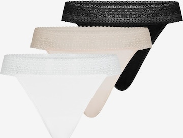 Mey String 'Modal Lace' in Weiß: Vorderseite