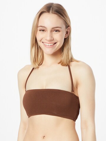 Seafolly Bandeau Bikinitop in Braun: Vorderseite