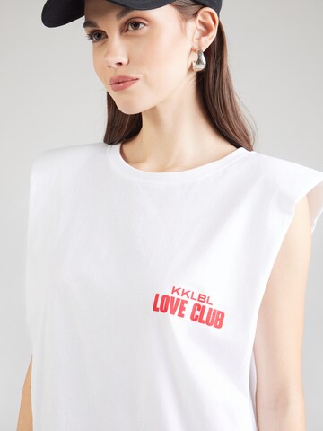 Karo Kauer Μπλουζάκι 'Love Club' σε λευκό