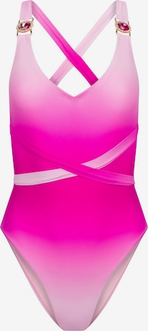 Costume intero 'Club Tropicana' di Moda Minx in rosa: frontale