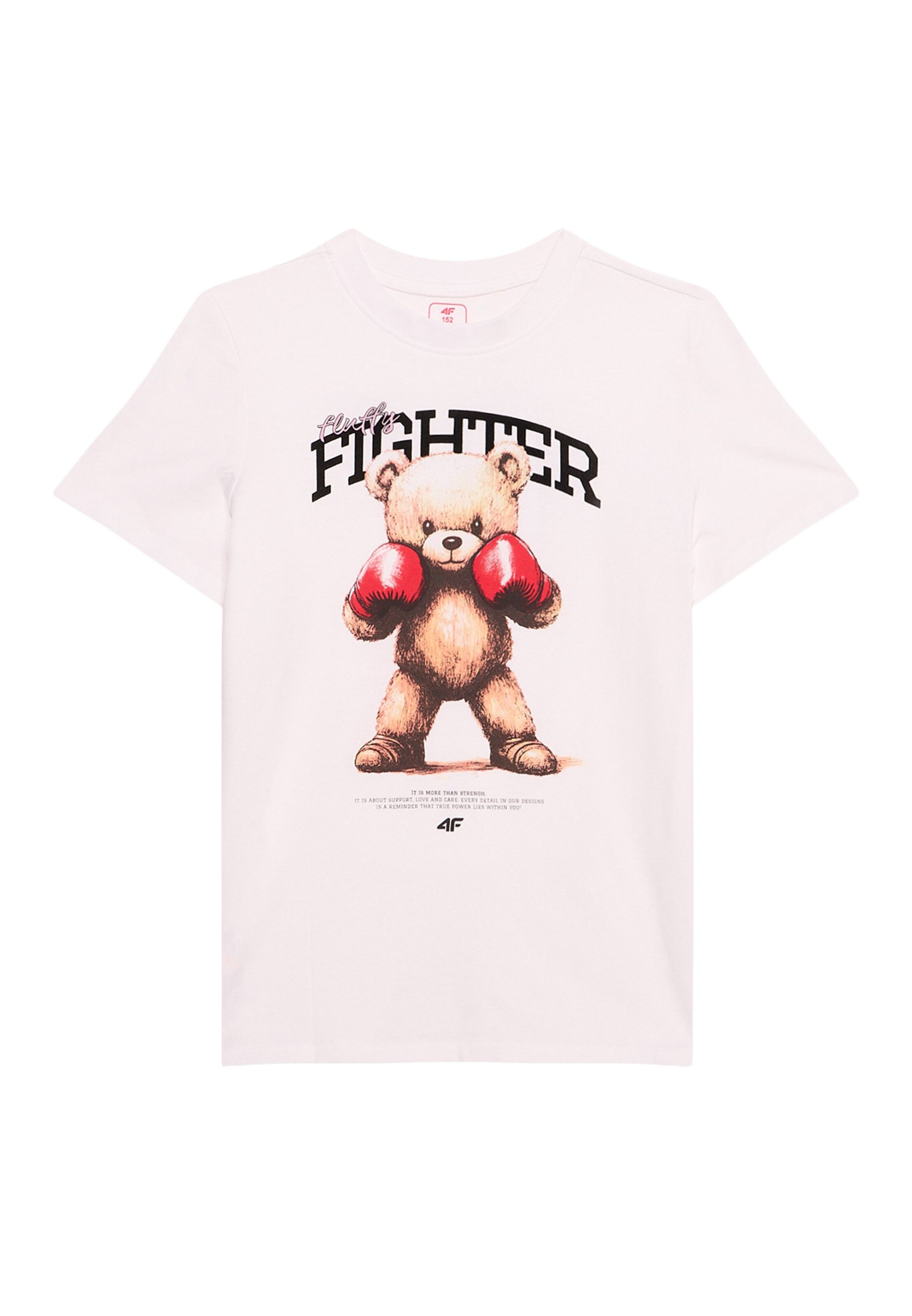 4F Junior Funktionsshirt in Weiß: Vorderseite