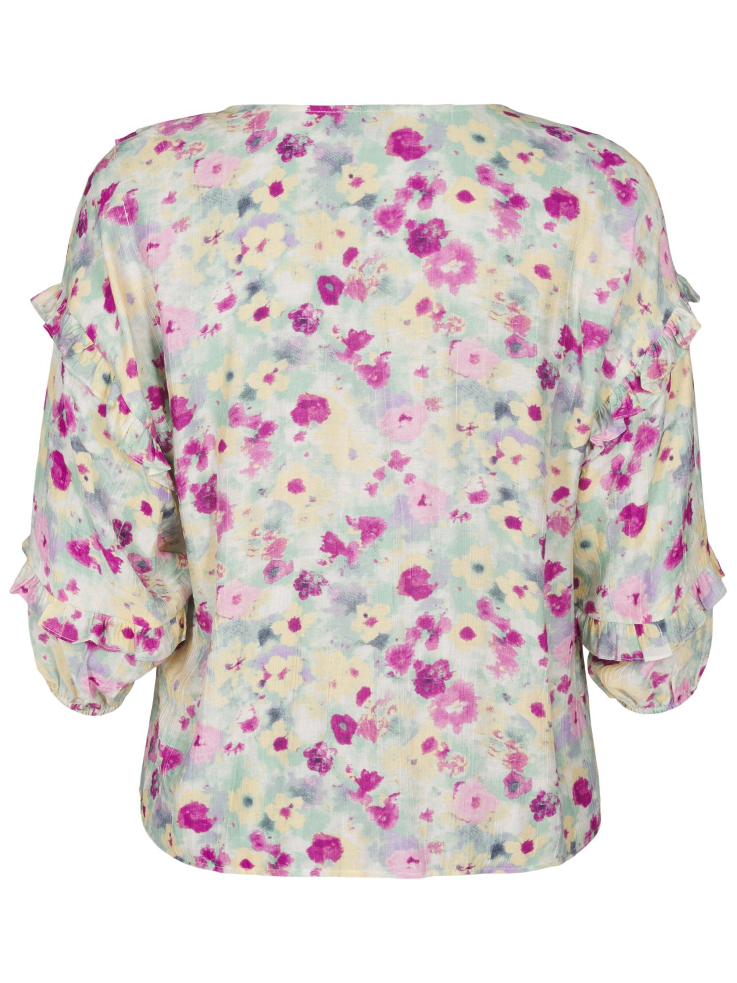 Zizzi Bluse 'Mjane' in Beige