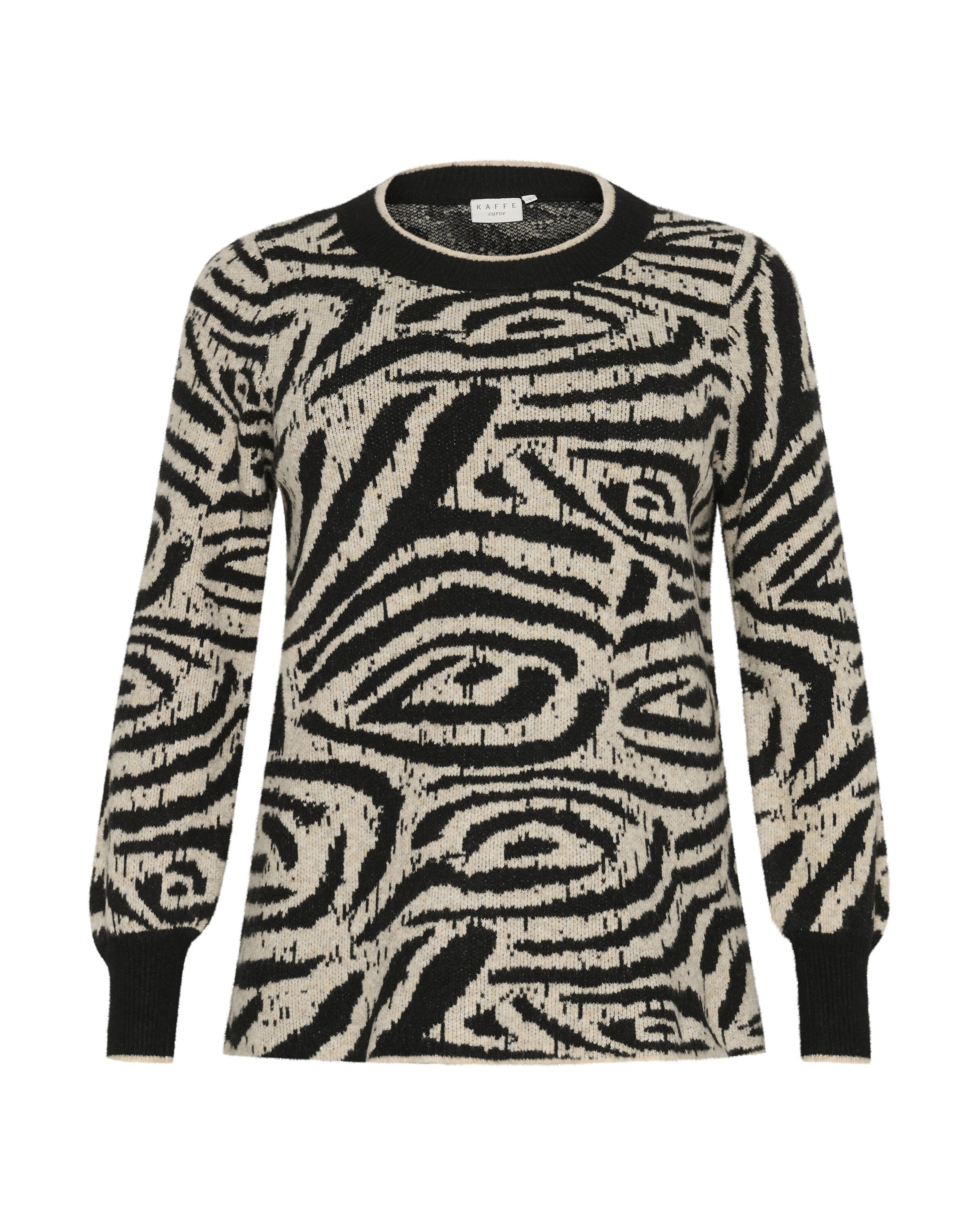 KAFFE CURVE Pullover 'Vilma' in Schwarz: Vorderseite