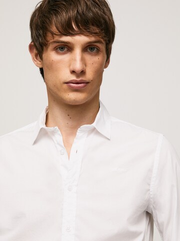 Pepe Jeans Regular fit Button Up Shirt 'Frank' in White