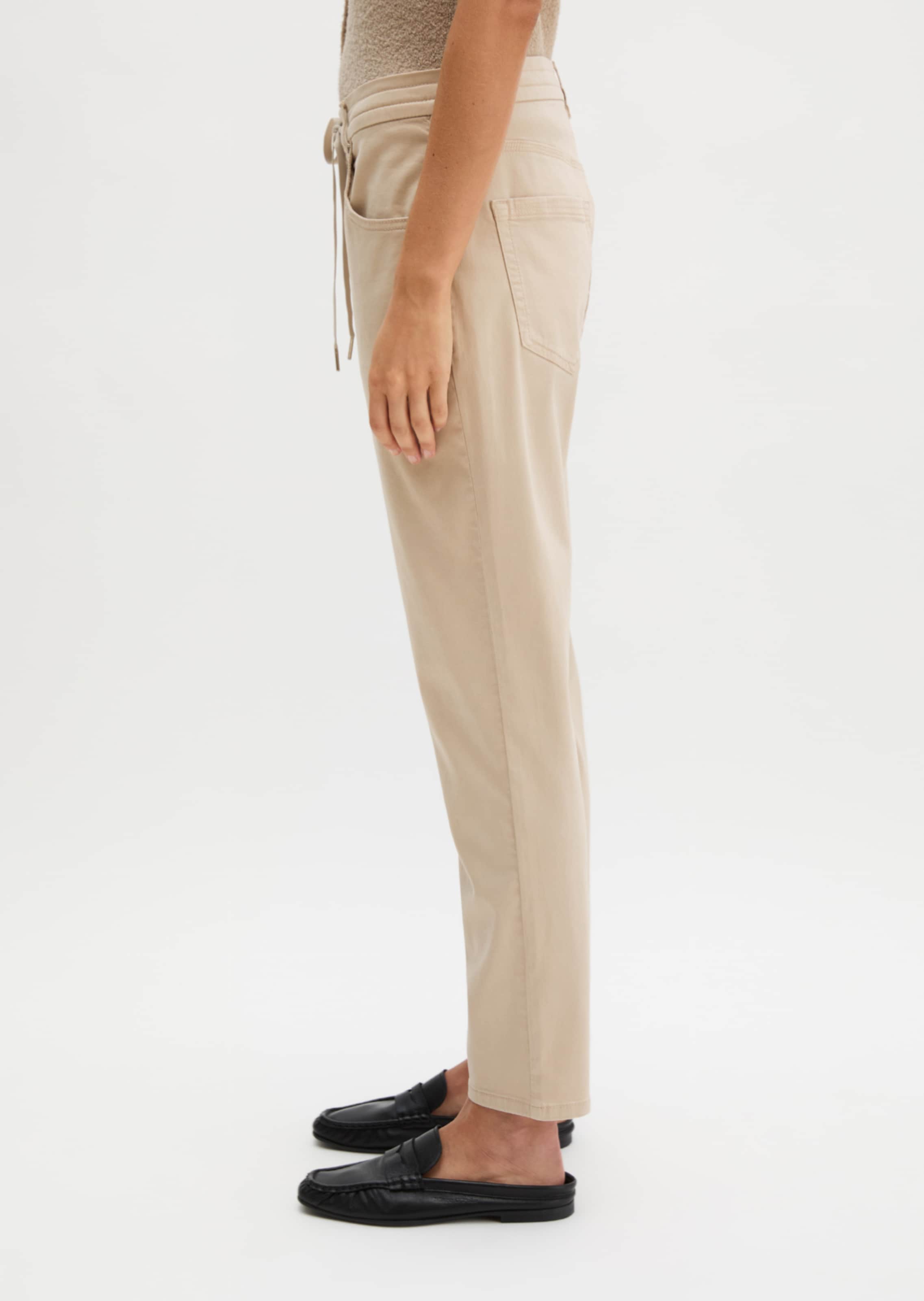 Marc O'Polo Loosefit Hose 'Theda' in Beige