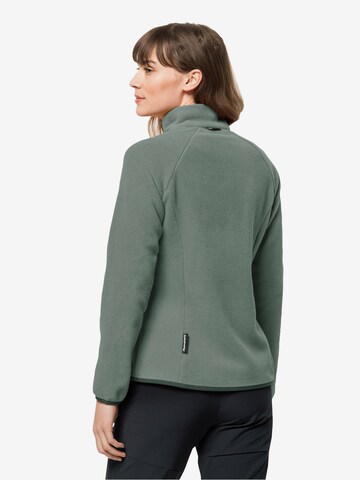 JACK WOLFSKIN Athletic Fleece Jacket 'Moonrise' in Green