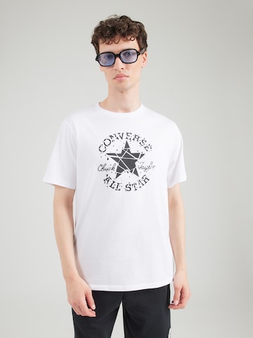 CONVERSE Μπλουζάκι 'BROKEN GLASS' σε λευκό: μπροστά