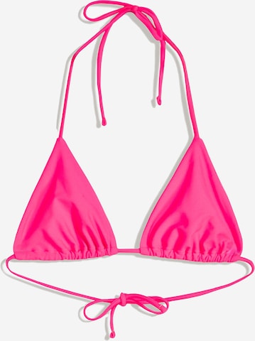 Triunghi Sutien costum de baie de la Bershka pe roz: față