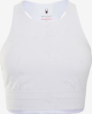 Bustier Soutien-gorge de sport Spyder en blanc : devant