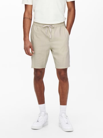 Only & Sons Regular Hose 'Linus' in Grau: Vorderseite