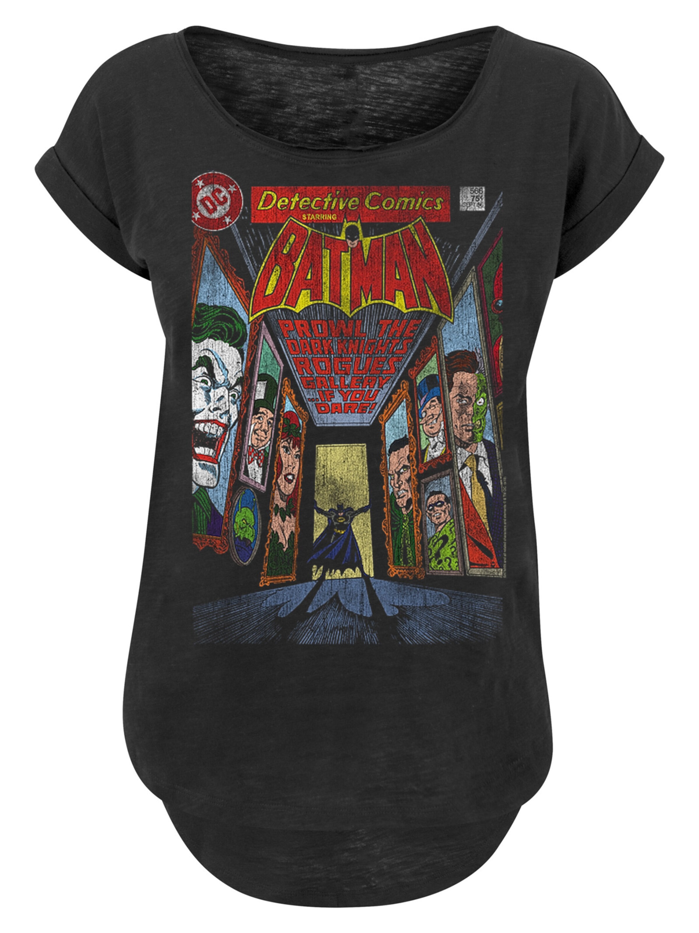 F4NT4STIC Shirt 'DC Comics Batman Rogues Gallery Cover' in Black: front