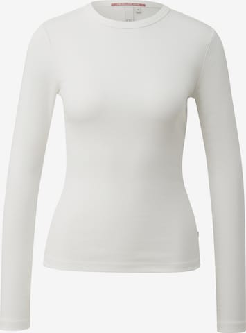 T-shirt QS en blanc : devant