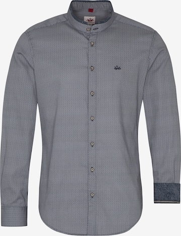 SPIETH & WENSKY Regular fit Traditional Button Up Shirt 'Dorian' in Grey: front