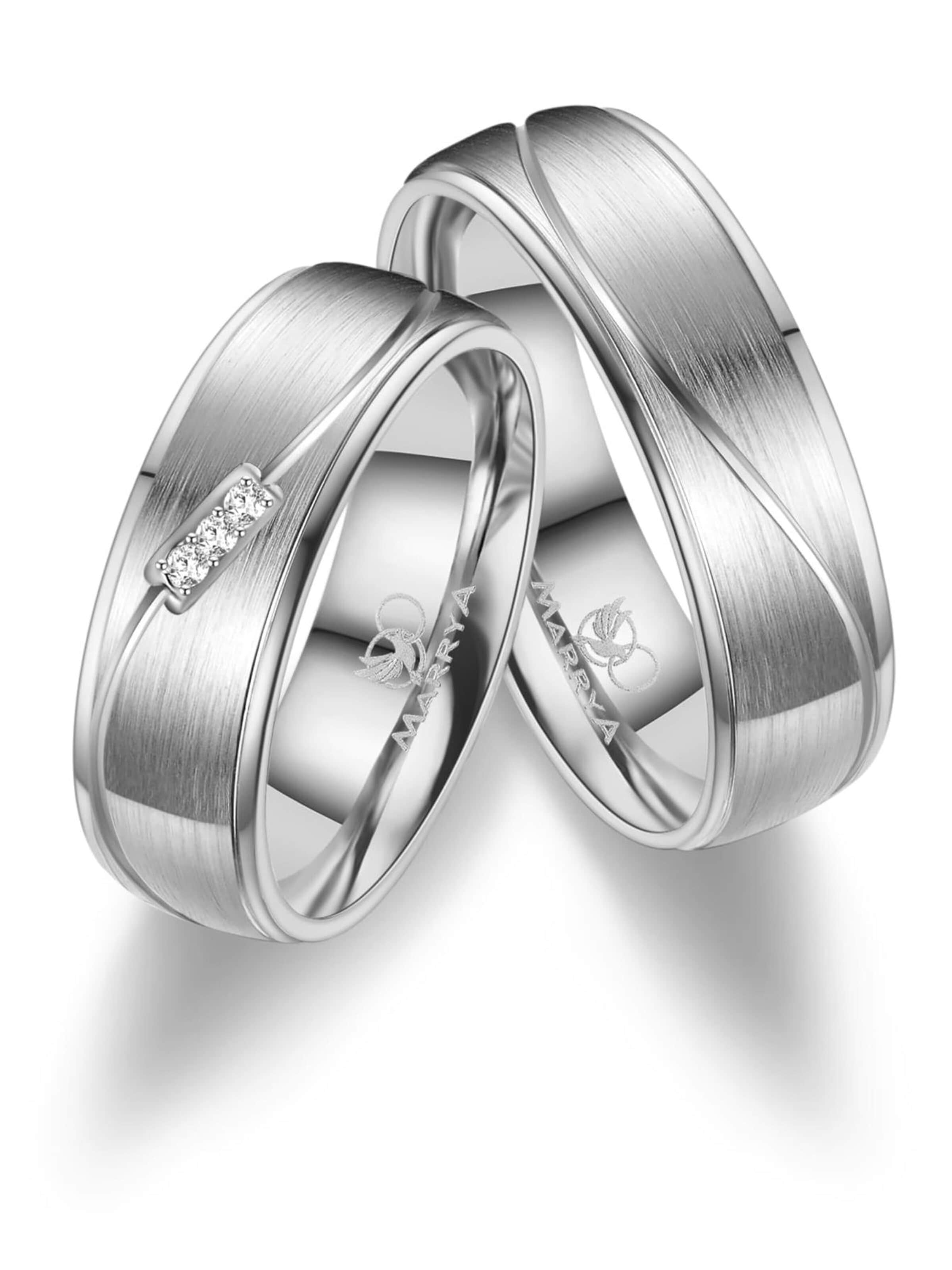 Anello 'MARRYA TI-37 Ehering aus Titan' di MARRYA in argento