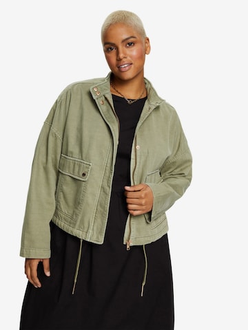 Esprit Curves Between-Season Jacket in Green: front