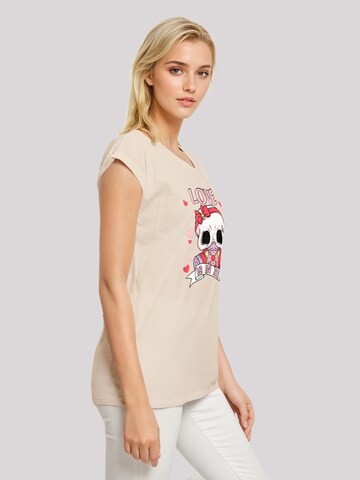 T-shirt 'Anti Valentinstag LOVE is in the air' F4NT4STIC en beige