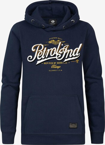 Petrol Industries Sweatshirt 'Tinley Park' in Blau: predná strana