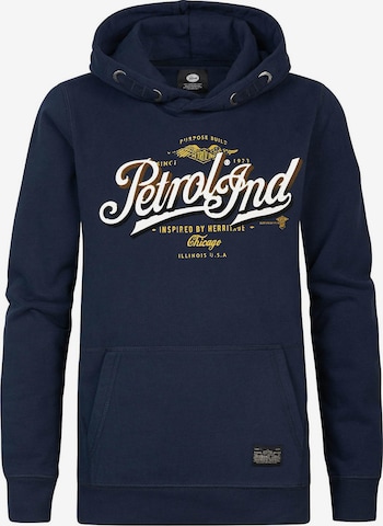 Petrol Industries Zip-Up Hoodie 'Tinley Park' in Blue: front