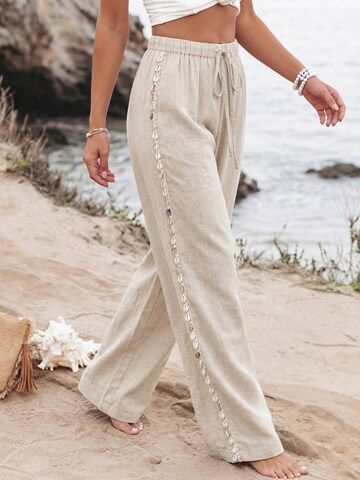 MEETWEE Wide Leg Hose in Beige