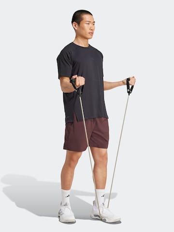 ADIDAS PERFORMANCE Regular Sportbroek 'Train Essentials' in Bruin: voorkant