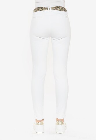 Le Temps Des Cerises Skinny Pants 'DYLI' in White