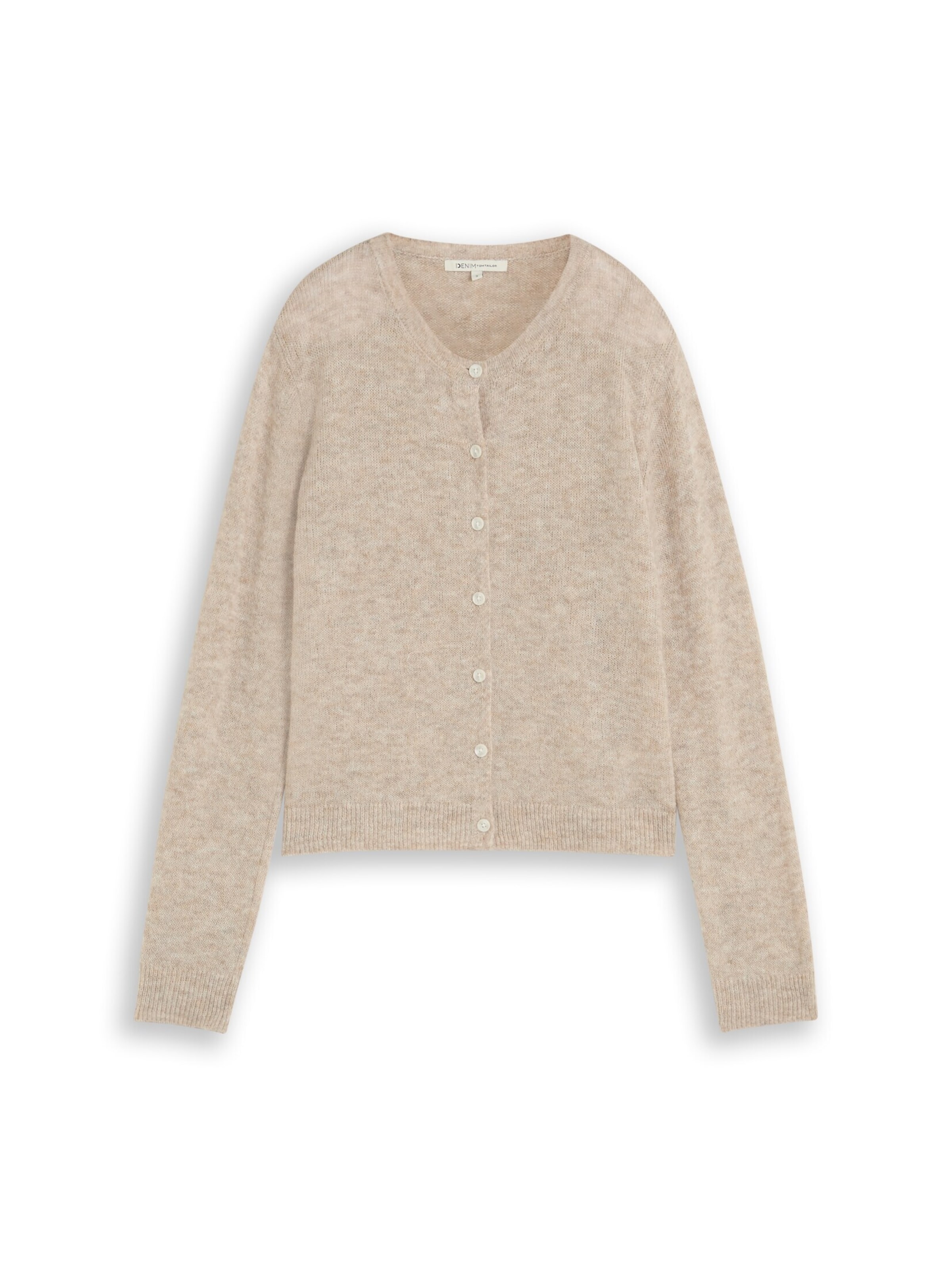 TOM TAILOR DENIM Strickjacke in Beige: Vorderseite