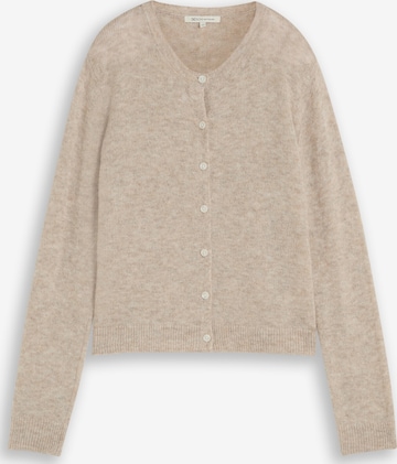 TOM TAILOR DENIM Strickjacke in Beige: Vorderseite