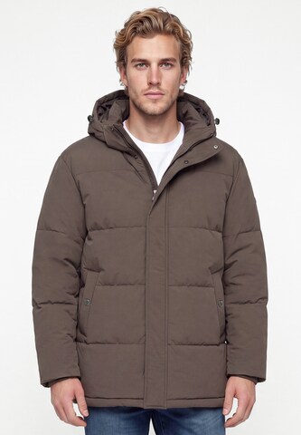 Veste d’hiver DreiMaster Maritim en marron : devant