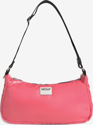Borsa a spalla 'Glossy' di Wouf in rosa: frontale